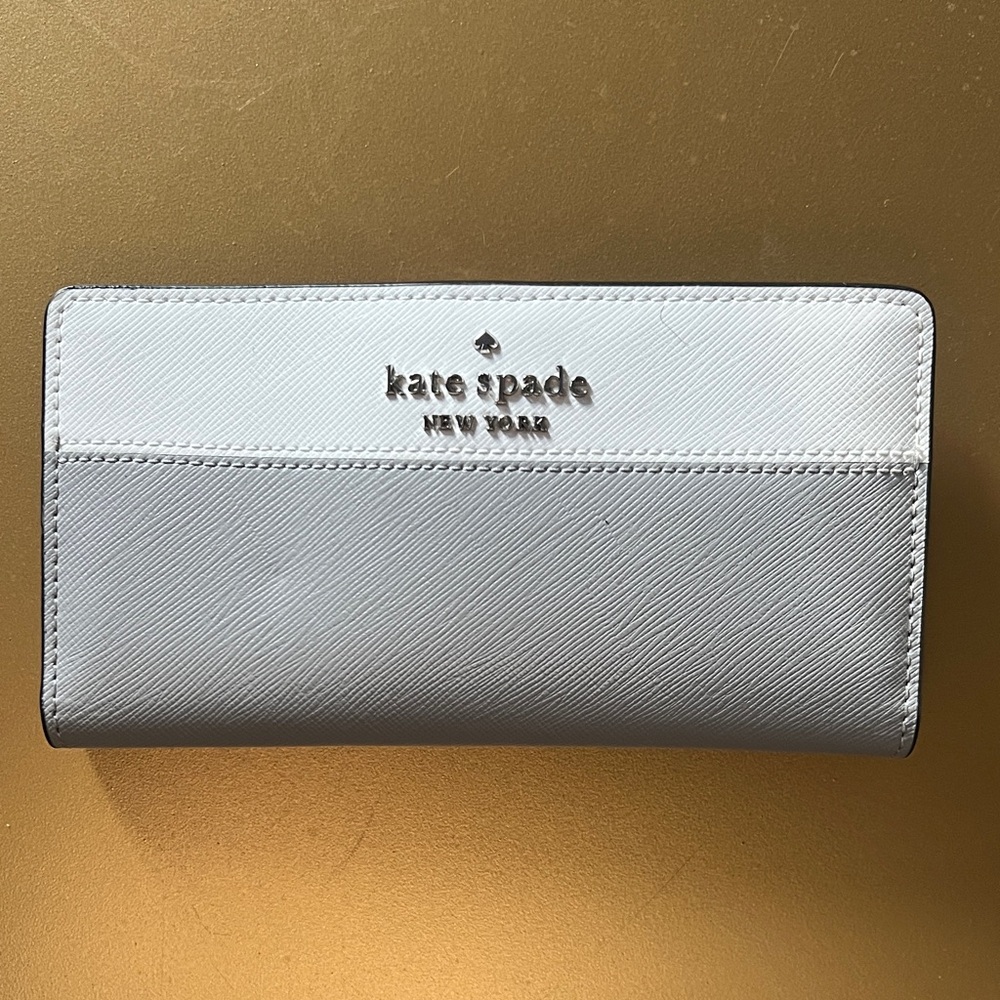 Kate Spade White and Gray Wallet